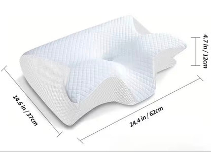 【新作・海外直送】低反発バタフライ枕｜頸椎サポート・ネックピロー・睡眠用・枕本体付き